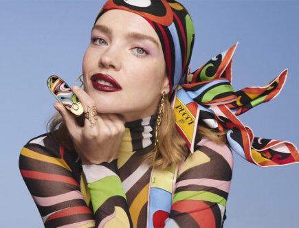 La supermodella Natalia Vodianova "indossa" la collezione trucco Guerlain per Pucci